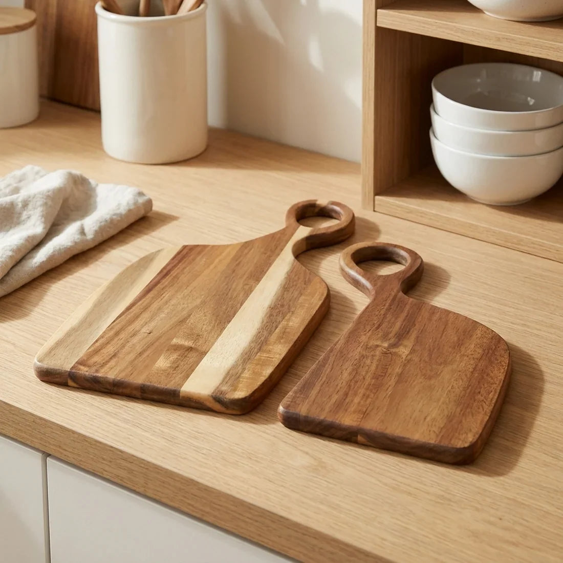 Walnut Cutting Board Solid Wood Reversible with Knife-Friendly Surface 2