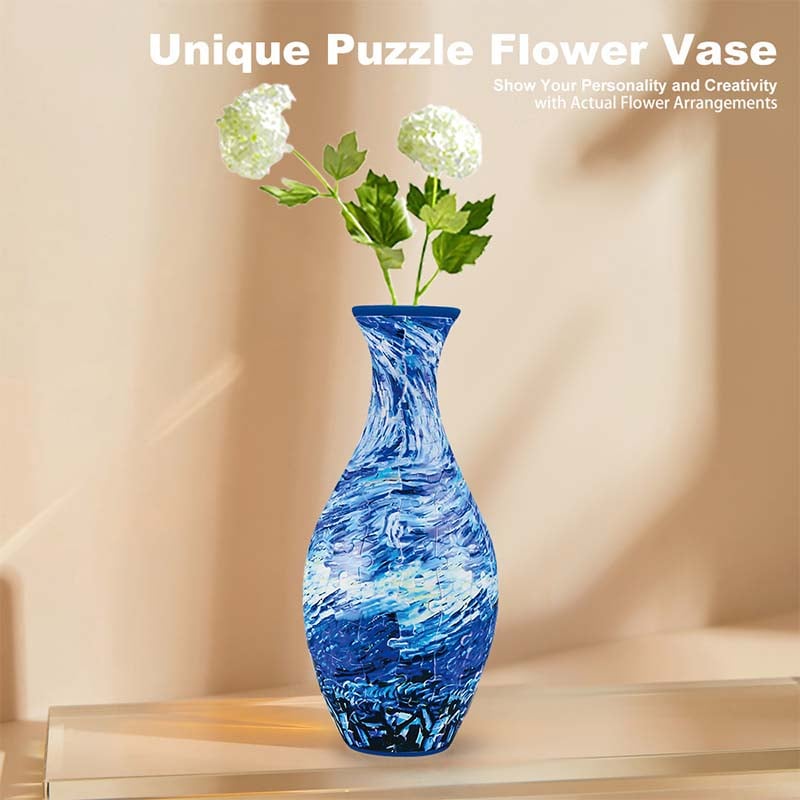 3D Puzzle Vase Plastic | Build-Your-Own Design with Castle, Waves and Boat Pattern | Hands-On Puzzle Home Decor Gift 16
