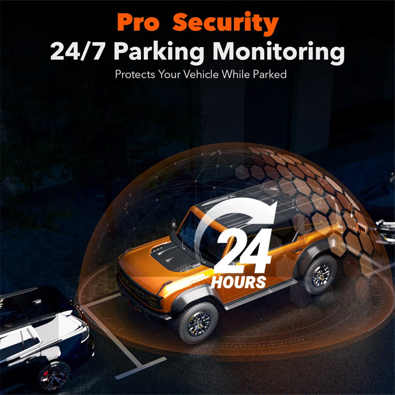 10 Inch Touch Screen Car Recorder | Dual Lens Front and Rear Recording | GPS Navigation, Entertainment System and Loop Recording