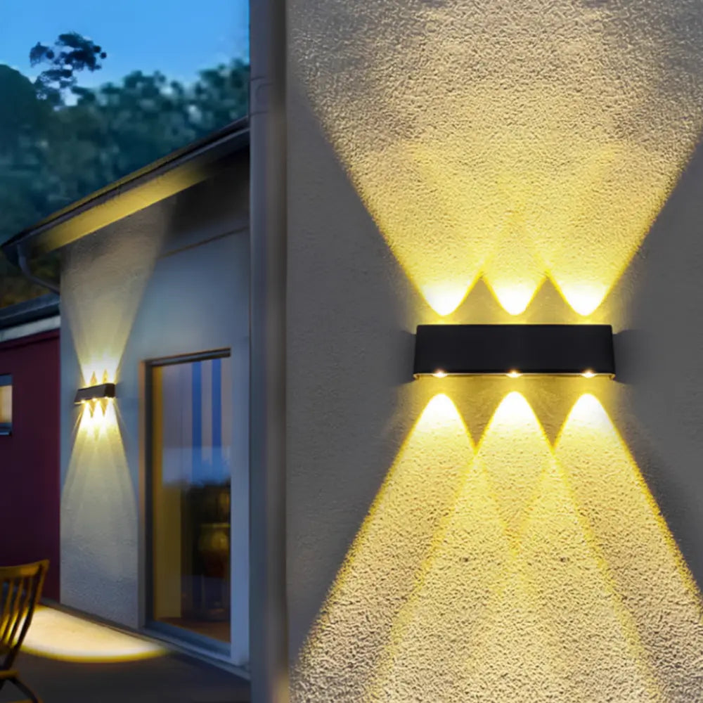 Outdoor Wall Light Solar Powered LED Waterproof with Up-Down Lighting 1