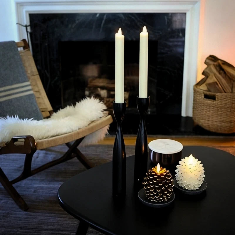 Flameless Pinecone Candles LED Battery-Operated with Timer Function 11