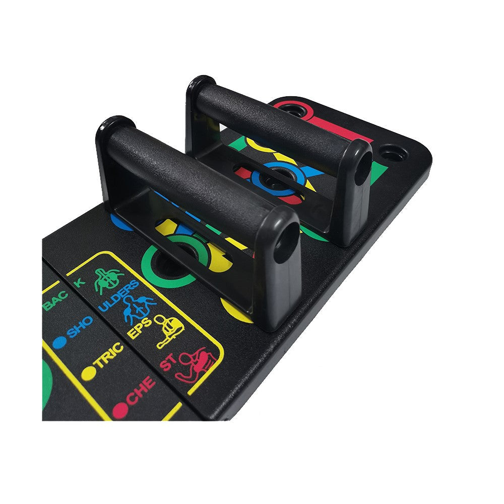 14-in-1 Push-Up Rack Board | Adjustable Handles Target Multiple Muscle Groups | Non-Slip ABS Plastic, Includes Resistance Bands