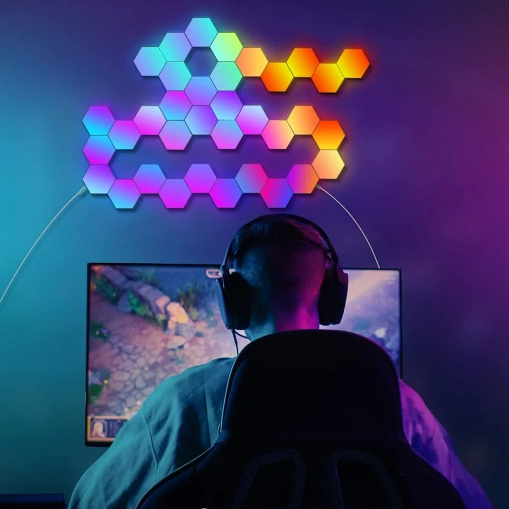 Decorative Lighting Hexagon Panels LED App Controlled with Music Sync 1
