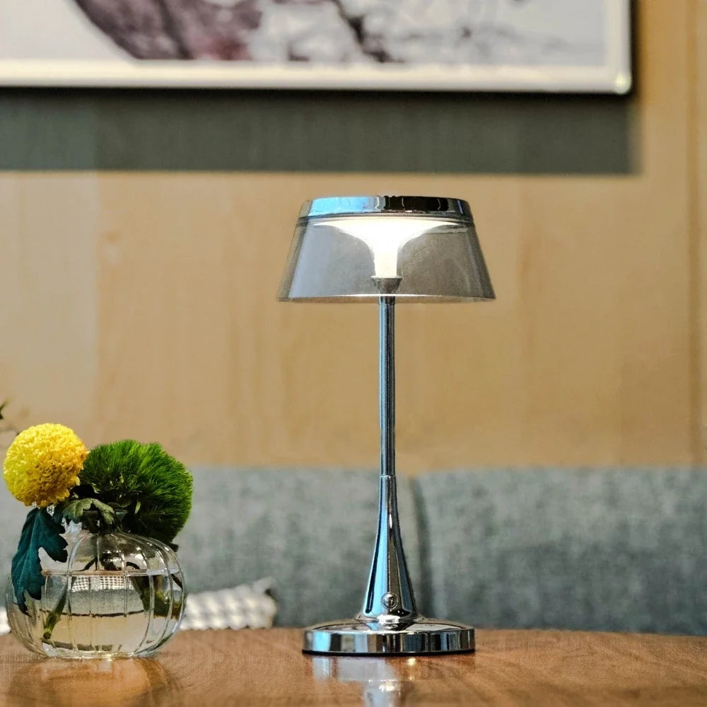 Cordless Table Lamp Rechargeable Acrylic Dimmable with Touch Control 2