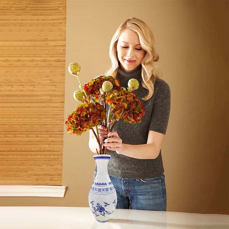 3D Puzzle Vase Plastic | Build-Your-Own Design with Castle, Waves and Boat Pattern | Hands-On Puzzle Home Decor Gift 10