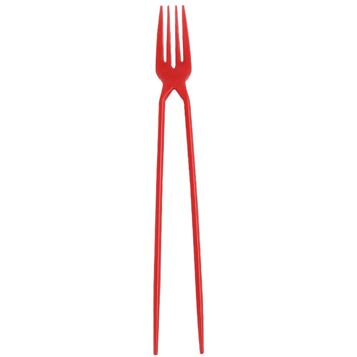 2-in-1 Fork Set Plastic Reusable Chopsticks Combo with Ergonomic Handle