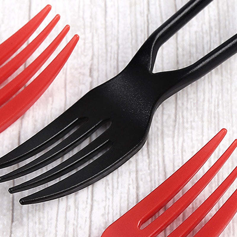 2-in-1 Fork Set Plastic Reusable Chopsticks Combo with Ergonomic Handle