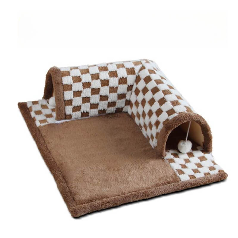 Cat Tunnel Bed Polyester-Cotton | 2-in-1 Tunnel and Bed Design | Machine-Washable Cover for Easy Cleaning and Maintenance 11