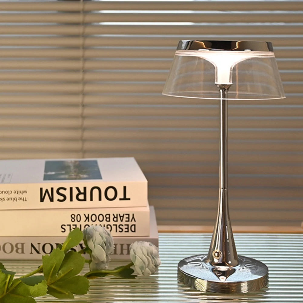 Cordless Table Lamp Rechargeable Acrylic Dimmable with Touch Control 19