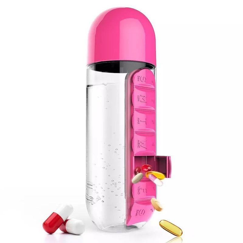 Weekly Pill Organiser Spring-Assisted Removable Day-Marked with Cup Lid 3