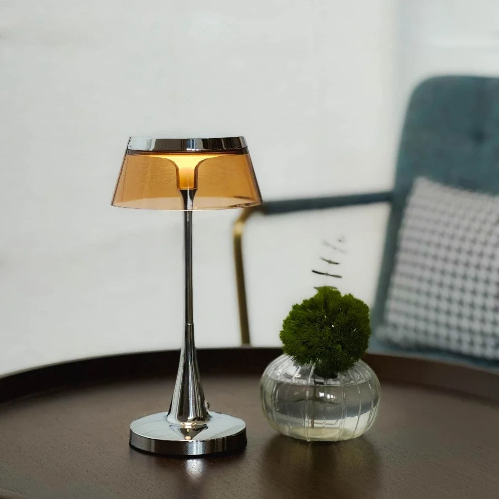Cordless Table Lamp Rechargeable Acrylic Dimmable with Touch Control 3