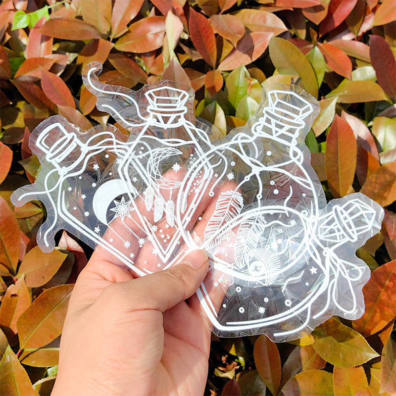Rainbow Glass Window Stickers for Christmas Decor | 10-Piece Static Cling Pack, Anti-Collision | PVC Material, No Glue Needed 4
