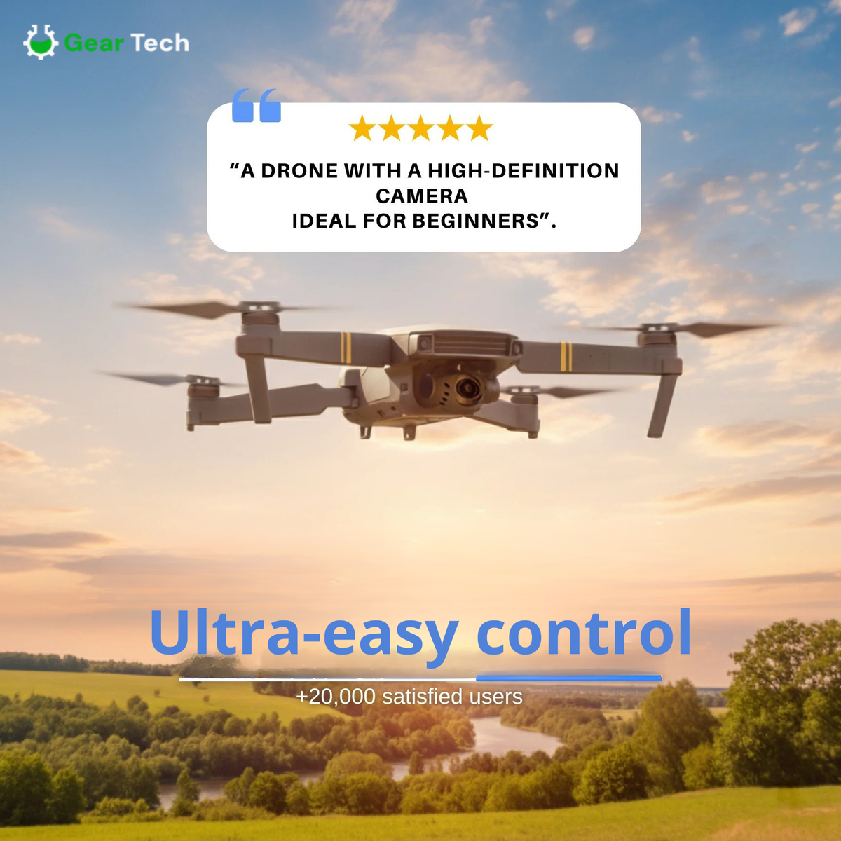 Drone with Camera for Beginners | 4K Ultra HD Video, GPS-Assisted Flight | Shock-Resistant Body for Safe Landings 2