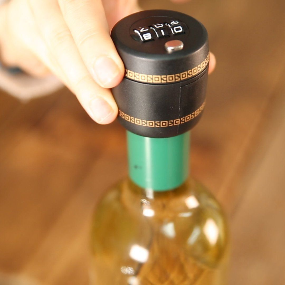 3-Digit Combination Bottle Lock, Resettable Code, Press & Push Mechanism