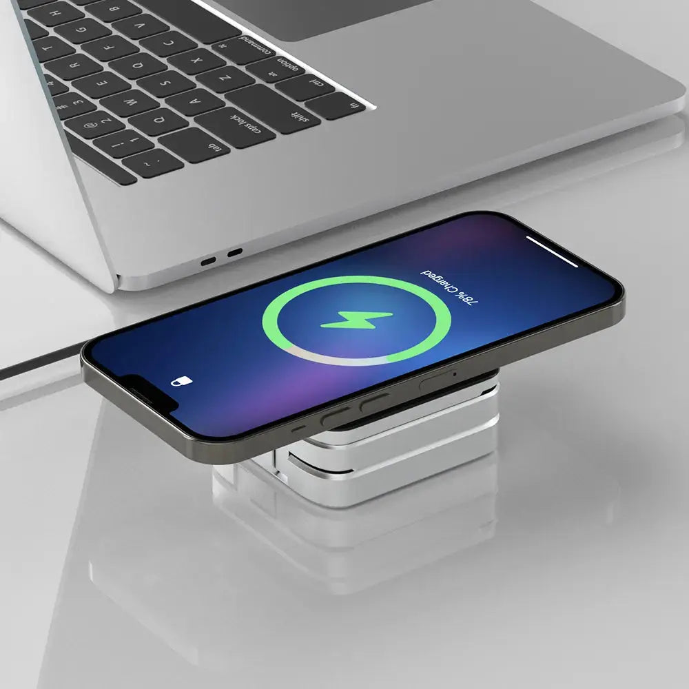 3-in-1 Wireless Charging Station | Foldable Design, Single USB-C Cable | Charges Phone, Watch and Earbuds Simultaneously