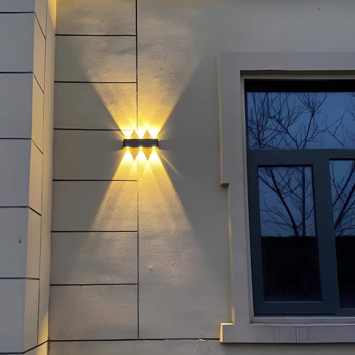 Outdoor Wall Light Solar Powered LED Waterproof with Up-Down Lighting 6
