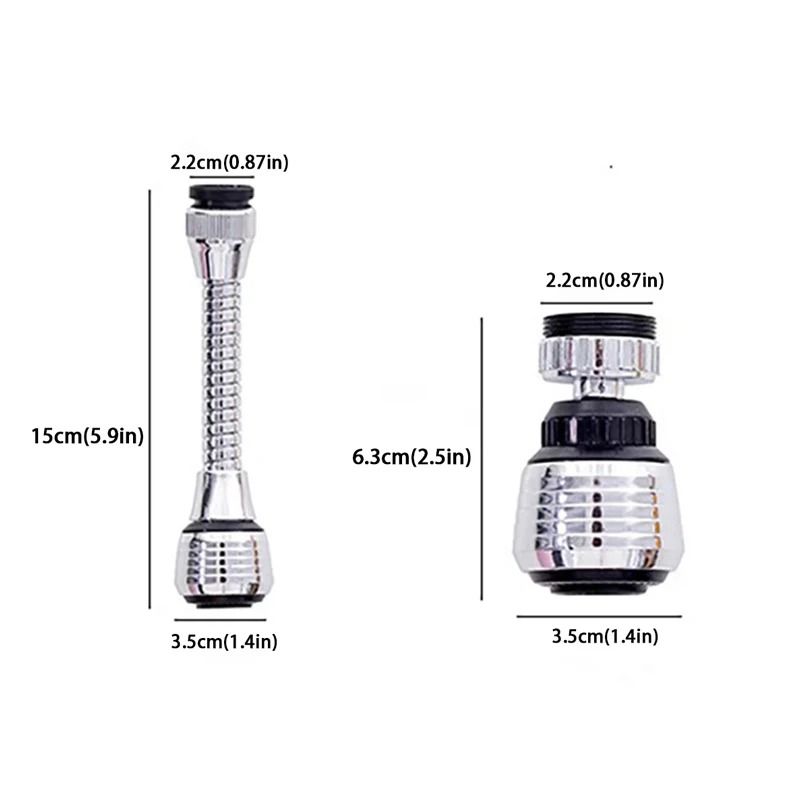 360 Degree Rotating Faucet Extender ABS | Splash-Proof Swivel Aerator | Water-Saving Tool-Free Sink Attachment