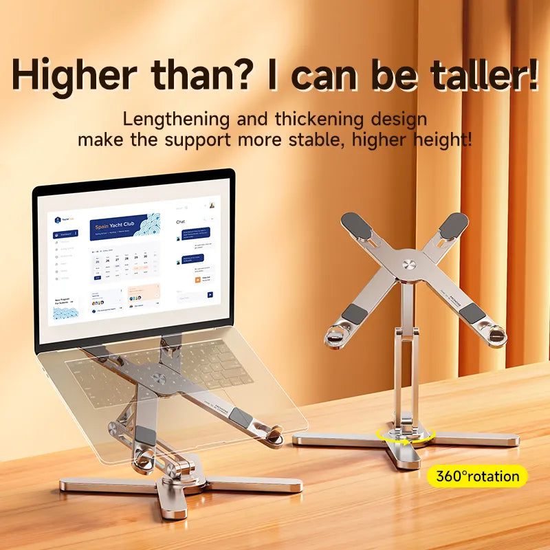 360 Rotating Notebook Holder Aluminium Alloy with 10 kg Load Capacity