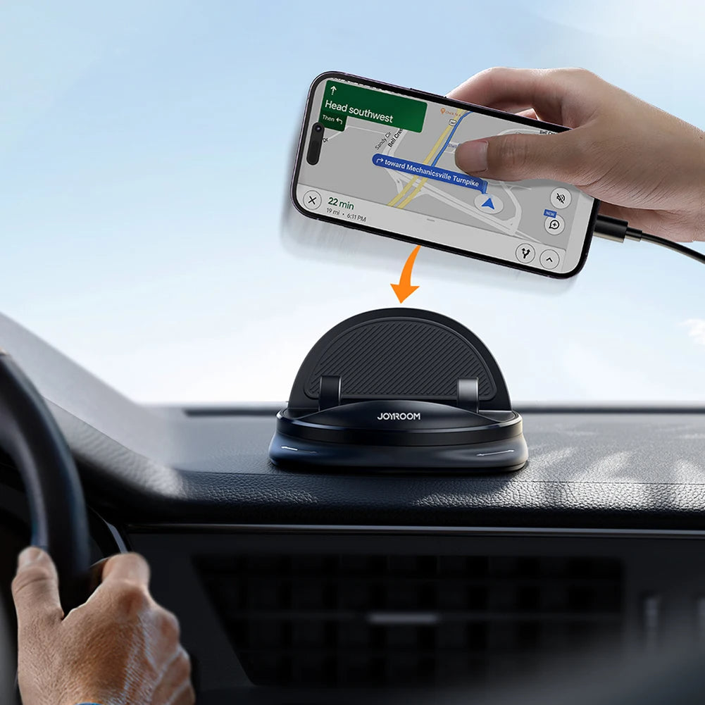 360° Rotating Car Phone Mount | Adjustable Dashboard & Air Vent Holder | Tool-Free Install, Universal Phone Fit