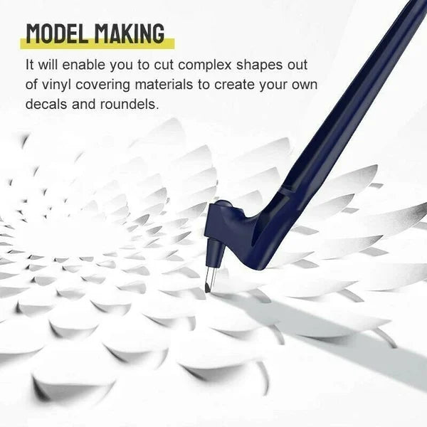 360° Rotating Precision Craft Cutter | Stainless Steel Blade for Paper, Vinyl & Stickers | Ergonomic Ambidextrous Grip