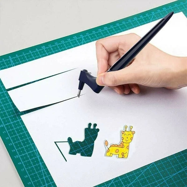 360° Rotating Precision Craft Cutter | Stainless Steel Blade for Paper, Vinyl & Stickers | Ergonomic Ambidextrous Grip
