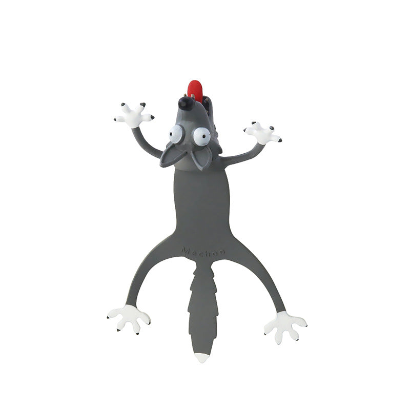 3D Animal Bookmarks PVC | Page Corner Clip, 10 Animal Styles to Choose From | Waterproof, Reusable Reading Gift