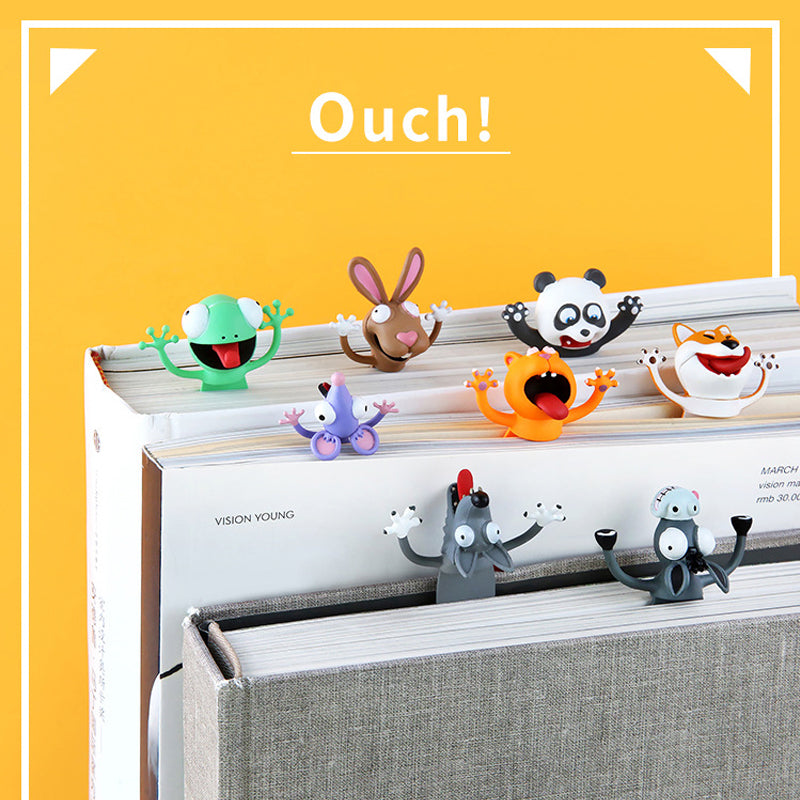 3D Animal Bookmarks PVC | Page Corner Clip, 10 Animal Styles to Choose From | Waterproof, Reusable Reading Gift