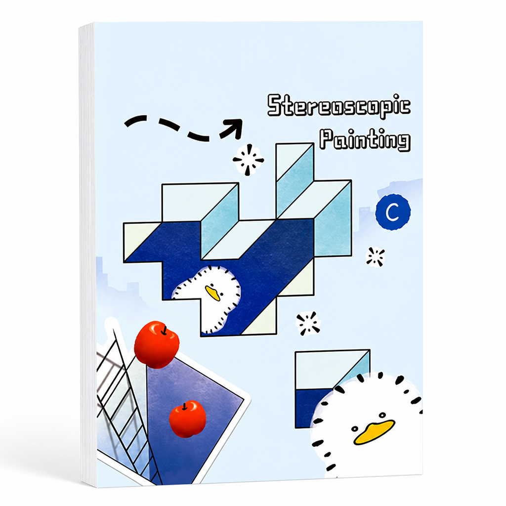3D Drawing Activity Book Set | 4 Themed Volumes, 64 Templates, 16K Paper | Builds Spatial Skills & Creativity for Kids