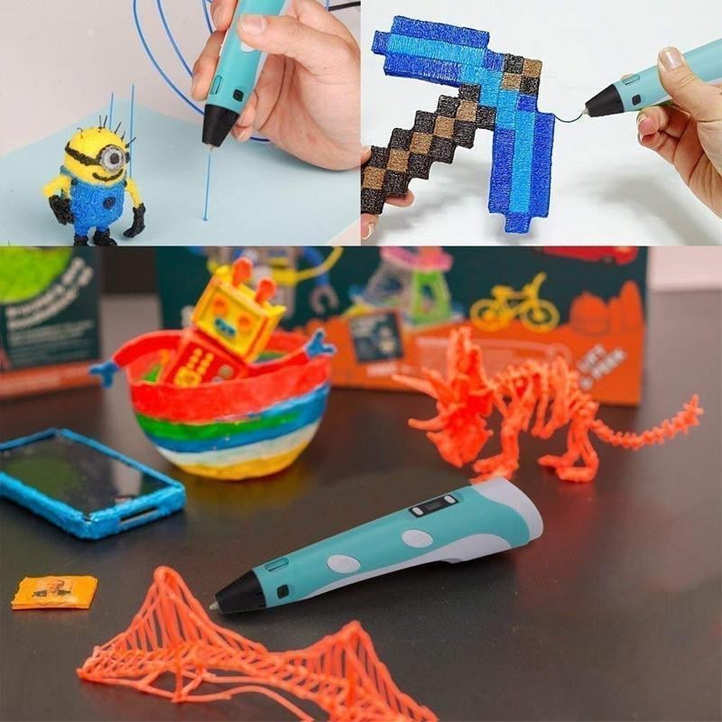 3D Printing Pen Lightweight Adjustable Speed Fast Heating with LCD Display