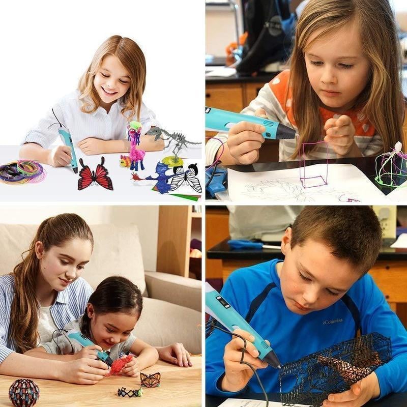 3D Printing Pen Lightweight Adjustable Speed Fast Heating with LCD Display