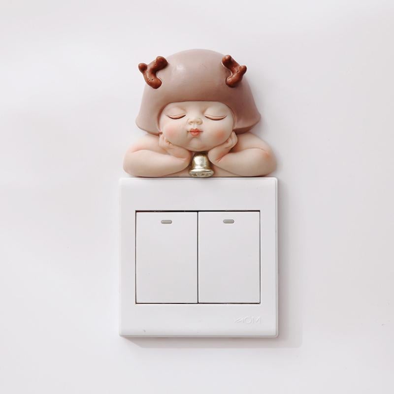 3D Switch Sticker Resin Self-Adhesive Removable with Lifelike Design