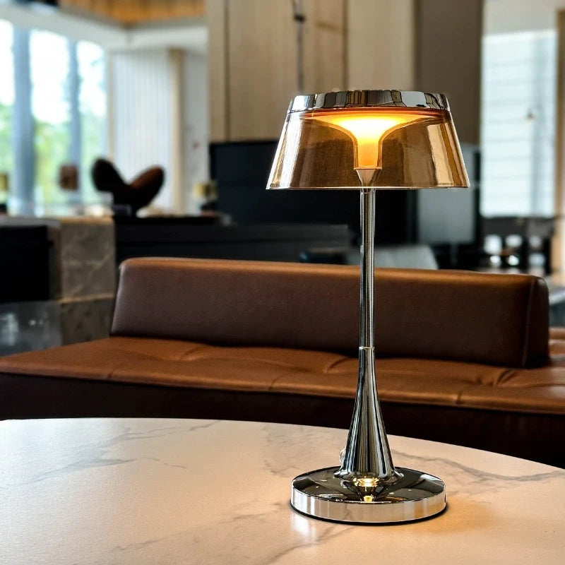 Cordless Table Lamp Rechargeable Acrylic Dimmable with Touch Control 5