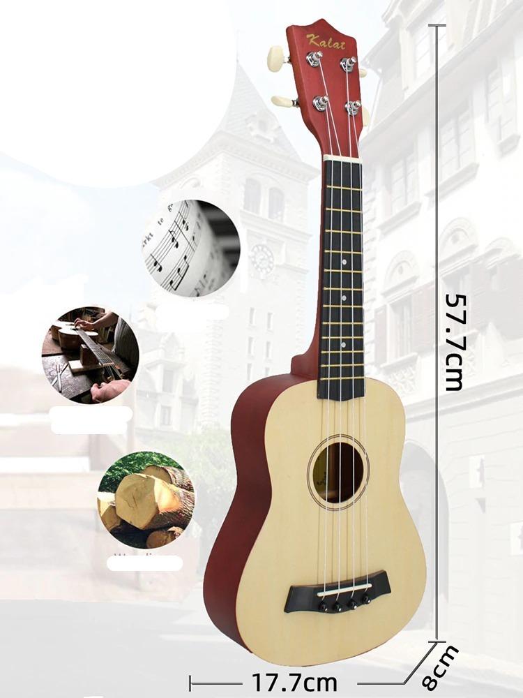 4 String Mini Guitar Mahogany Body | Compact Travel Size | Soft Mellow Tone for Beginners and Professionals Alike