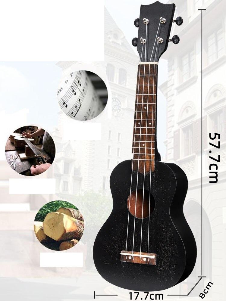 4 String Mini Guitar Mahogany Body | Compact Travel Size | Soft Mellow Tone for Beginners and Professionals Alike