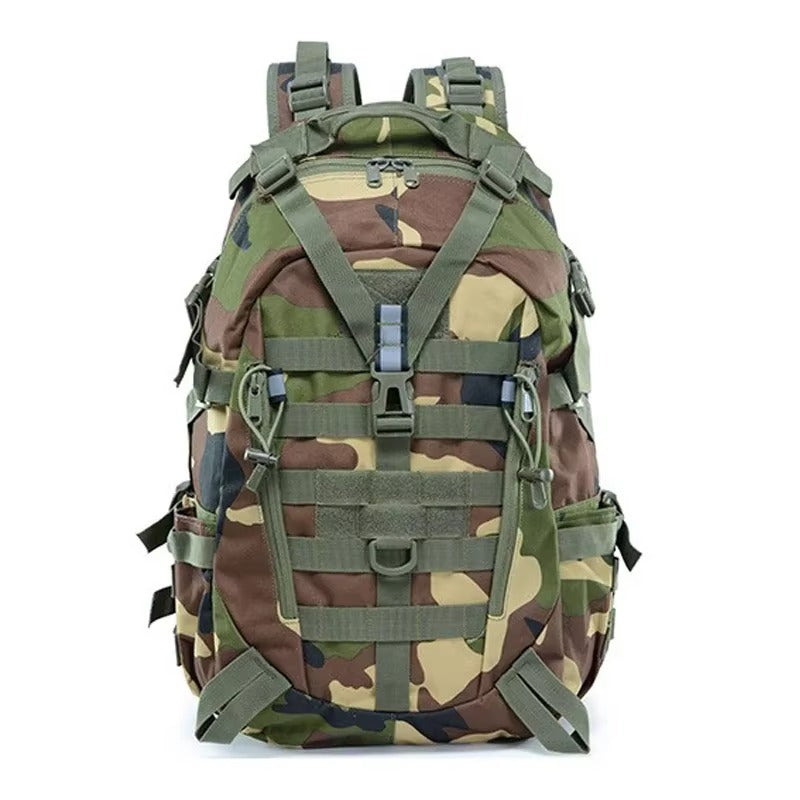 40L Tactical Backpack - Waterproof Nylon Design - Multi-Compartment - Adjustable Straps