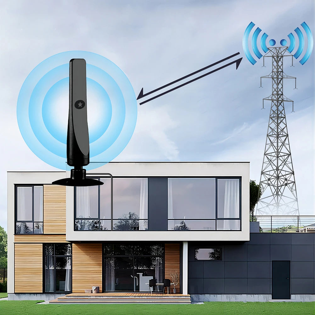 4K Digital TV Antenna with Signal Booster | HD VHF UHF Antenna