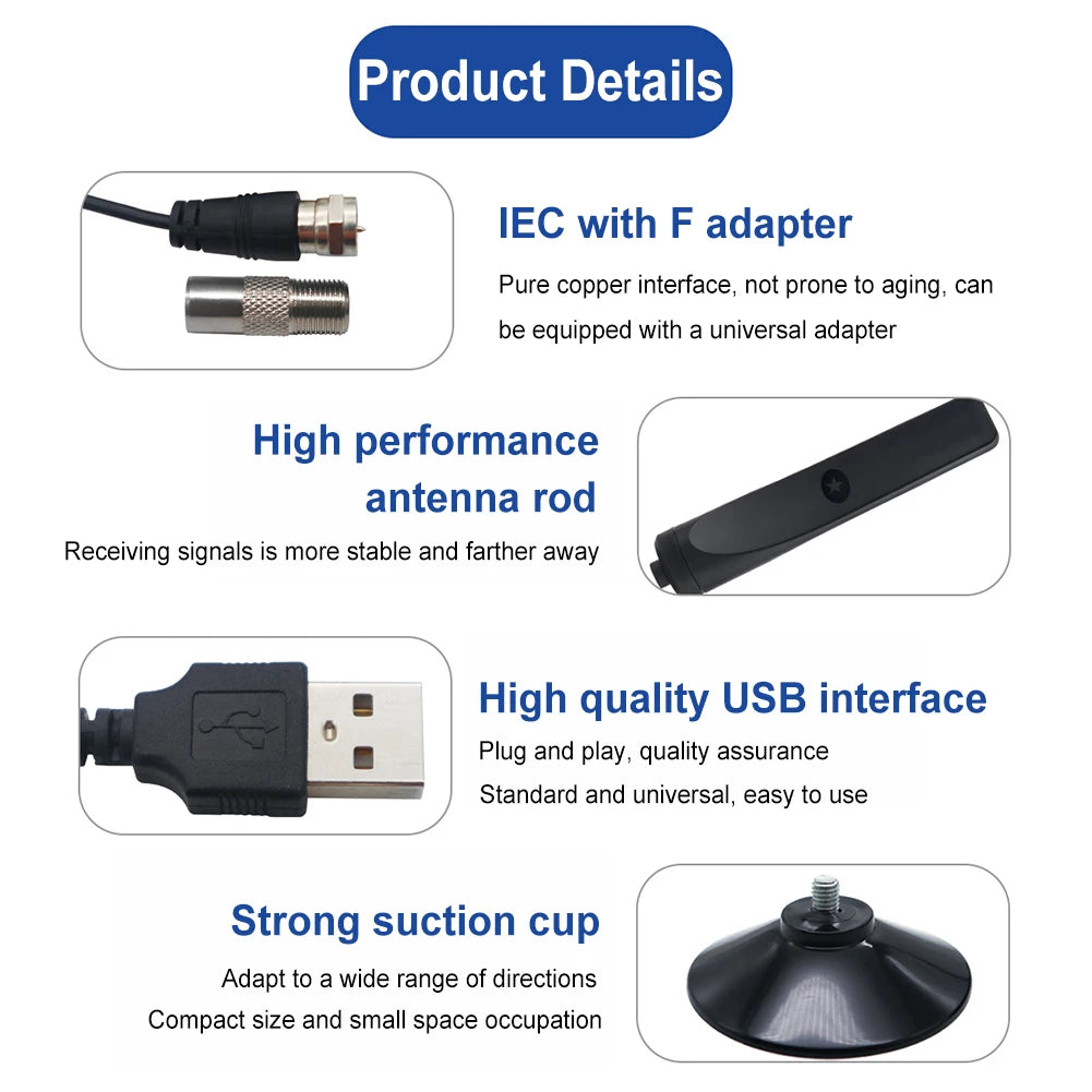 4K Digital TV Antenna with Signal Booster | HD VHF UHF Antenna