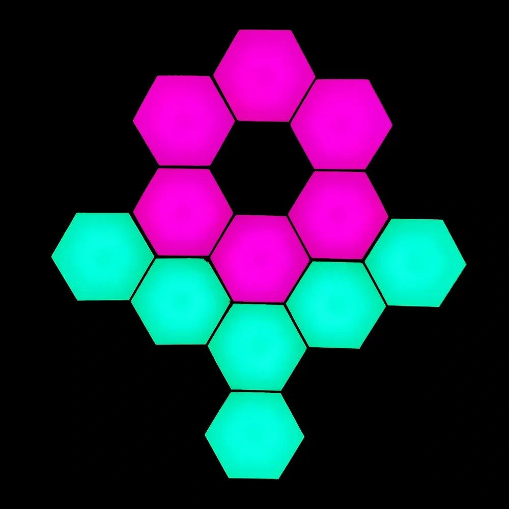 Decorative Lighting Hexagon Panels LED App Controlled with Music Sync 9