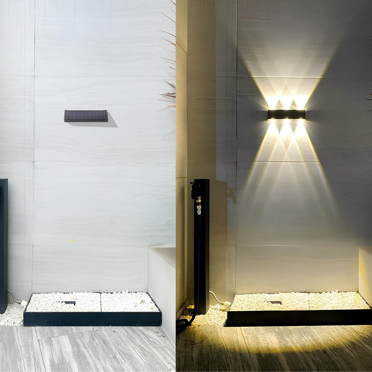 Outdoor Wall Light Solar Powered LED Waterproof with Up-Down Lighting 9