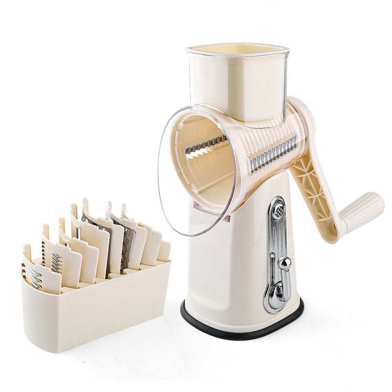 Vegetable Cutter Slicer Rotary Multi-Purpose Hand Crank with Suction Base 1
