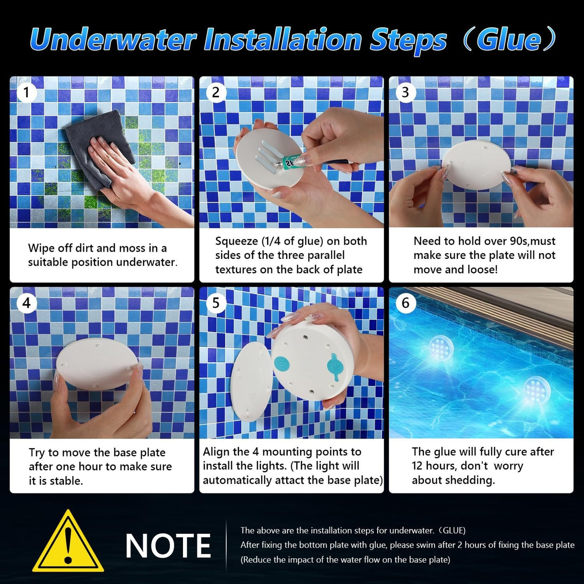 Submersible LED Lights Rechargeable Waterproof IP68 with Remote Control 2