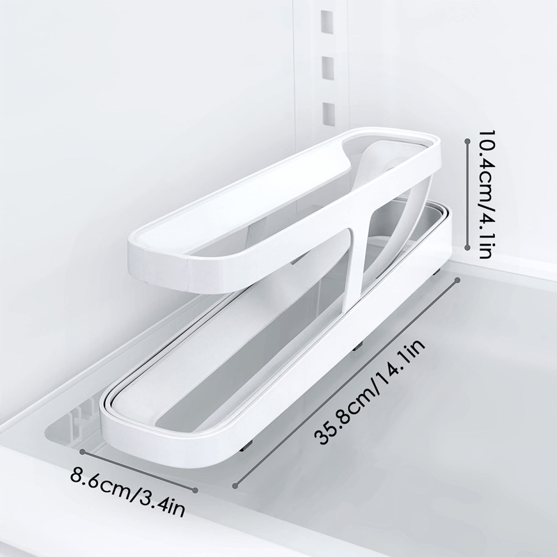 Rolling Egg Dispenser Double-Layer Gravity-Fed with Anti-Slip Base 2