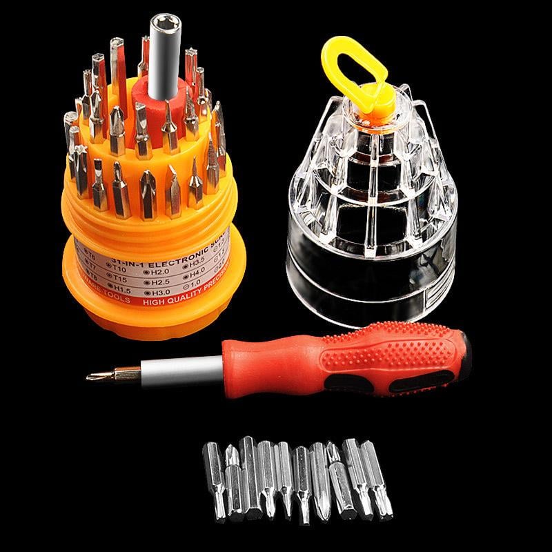 Screwdriver Set Magnetic Carbon Steel Portable with Non-Slip Handle 3