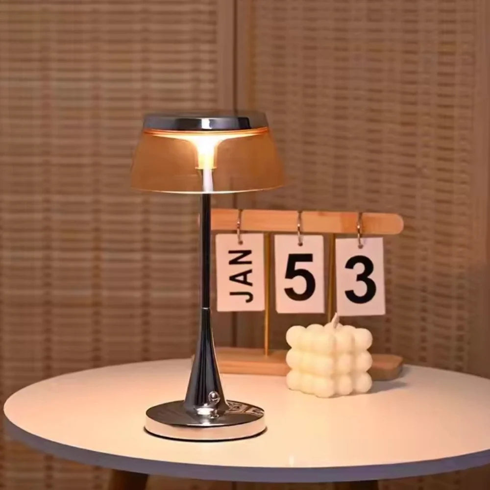 Cordless Table Lamp Rechargeable Acrylic Dimmable with Touch Control 15