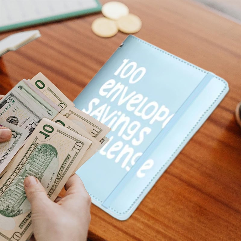 Savings Binder Challenge A6 Daily Tracker with 50 Labelled Envelopes 1