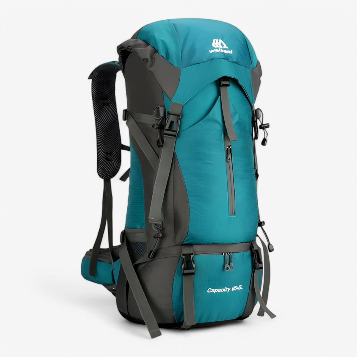 70L Hiking Backpack Water-Resistant Rain Cover Included - Nylon