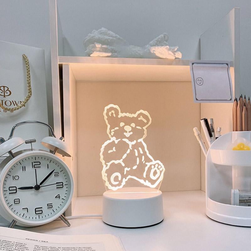 3D Illusion Lamp Acrylic | Touch Button with 3 Colour Modes | USB-Powered Night Light for Bedroom, Office & Desk 11