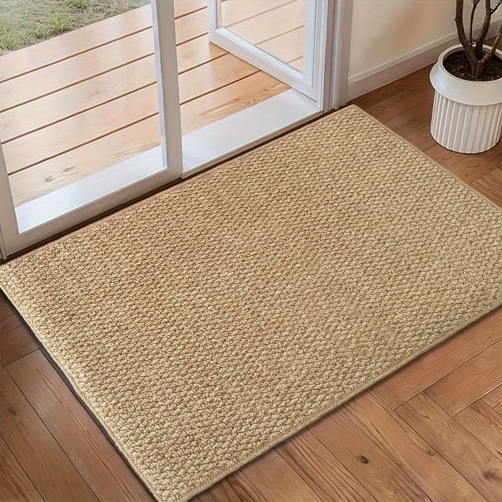 Absorbent Indoor Outdoor Door Mat - Polypropylene - Woven - Anti-Slip - Beige