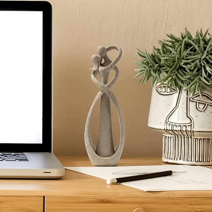 Abstract Sculpture Decorative Modern Statement with Embrace Design