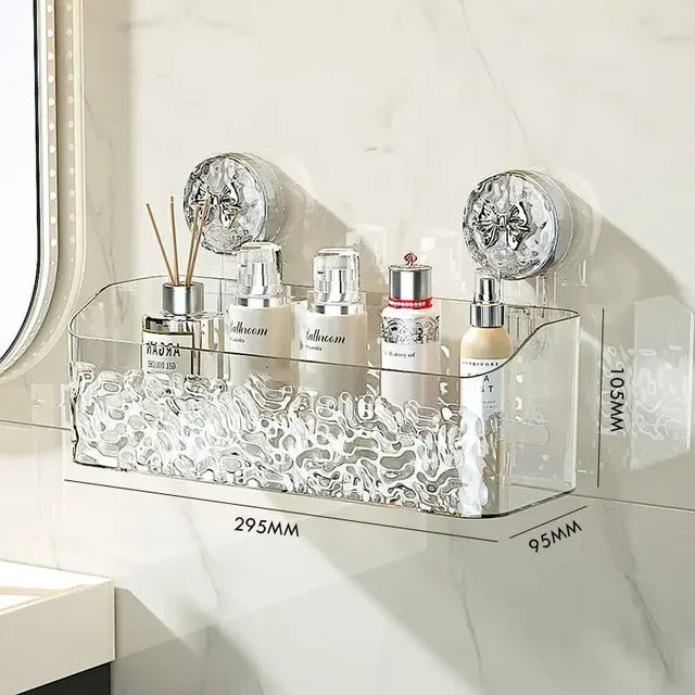 Acrylic Bathroom Shelves | Suction Cup Wall Storage
